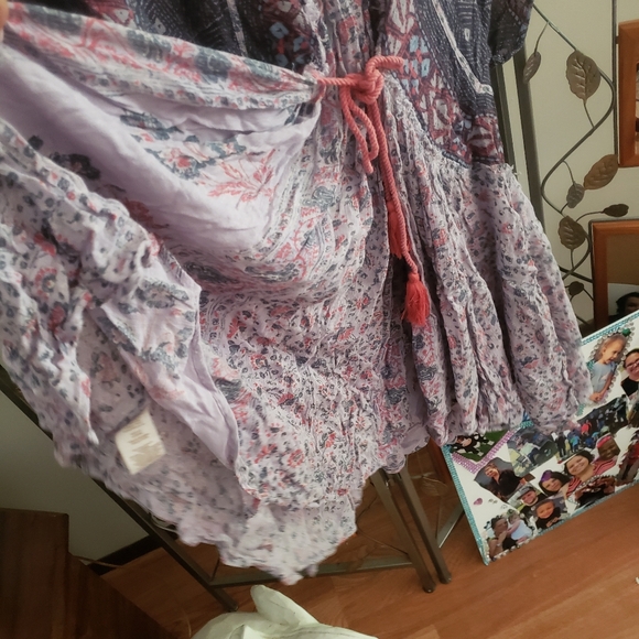 GUC Free people flowy w/tie in back oversized top sz small oversized - Picture 8 of 9